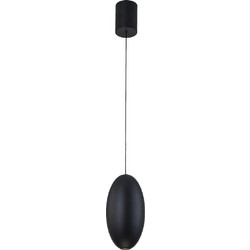 Κρεμαστό Φωτιστικό ELLITON O127mm - LED 4W - 2700K - 280lm - Αμμώδες Μαύρο - Αλουμινίου - IP20 ACA BD384PBK
