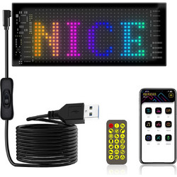 GLOBOSTAR(R) MATRIX GLB-106-0001 Εύκαμπτη Κυλιόμενη Ψηφιακή Επιγραφή 17.3x7cm P4 32x16 Pixel LED 10W DC 5V 2A με USB 2.0 Αδιάβροχο IP65 Πολύχρωμο RGB - Bluetooth Control μέσω iPIXEL APP - Μ17.3 x Π0.2