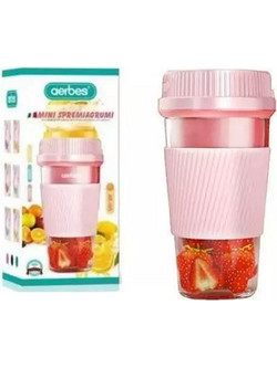 Aerbes AB-J65 Φορητό Μπλέντερ για Smoothie 350ml Ροζ