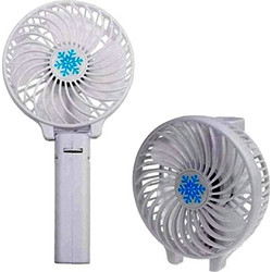 Handy Mini Fan 3.7V Ανεμιστηράκι Χειρός USB Επαναφορτιζόμενο 1300mAh Αναδιπλούμενο Λευκό