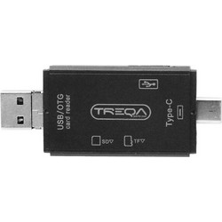 Treqa 24739-01 Card Reader Card Reader OTG USB-C USB-A & micro USB 2.0 για SD / microSD