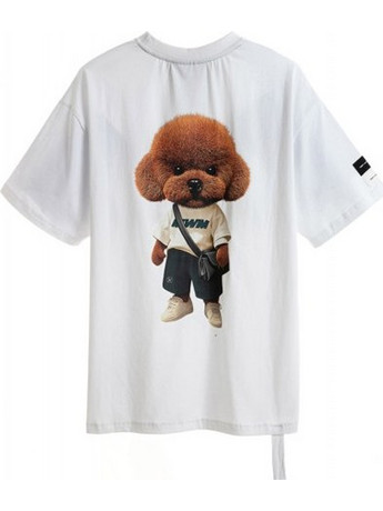Mwm Teddy Bear Sweatwear Dog Print Regular Fit T-Shirt (MW092020454 WHITE) Λευκό