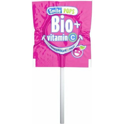SMILE POPS Bio Γλειφιτζούρι Με Βιταμίνη C Σε Διάφορες Γεύσεις - Ρόδι