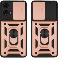 Sonique Ring Armor CamPro Θήκη Ροζ Χρυσό (Motorola Moto G04 / Moto G04s / Moto G24 / Moto G24 Power / Moto E14)