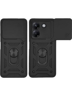 Sonique Ring Armor CamPro Θήκη για Xiaomi Poco M7 Pro 5G Black