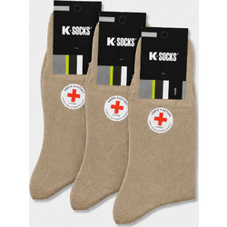 K-Socks Βαμβακερές Ανδρικές Κάλτσες Μπεζ 3Pack