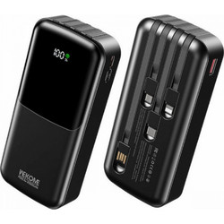 WK WP-66 Power Bank 20000mAh 22.5W 2 Θέσεων με καλώδιο USB-C/Lightning/Micro/USB Power Delivery Μαύρο