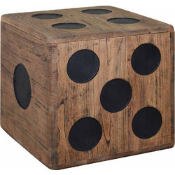 Κουτί Αποθήκευσης Σχέδιο Ζάρι 40 x 40 x 40 εκ. από Ξύλο Mindi
