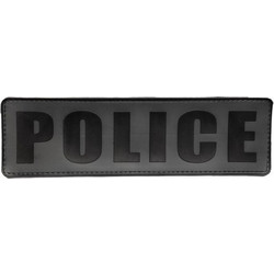 POLICE - Σήμα PVC (14.5 x 5 εκ) - Χρώμα: Γκρι/ Μαύρο