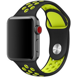 WiWu Dual Color Sport Λουράκι Σιλικόνης Black / Green (Apple Watch 38 / 40 / 41mm)
