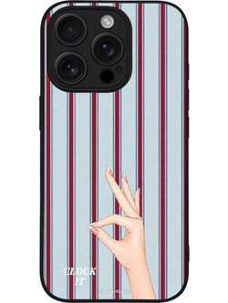 Sonique Stripe Stories Series Θήκη με Σχέδιο «Clock It» (iPhone 16 Pro)