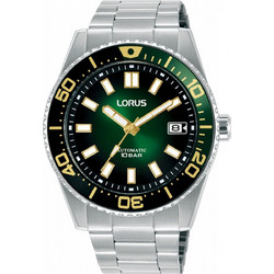 Lorus Sports Ανδρικό Ρολόι Αυτόματο με Ασημί Μεταλλικό Μπρασελέ RU425AX9