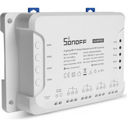 SONOFF Smart Διακόπτης 4CH PRO R3, 4 θέσεων, 40A, RF control, λευκός