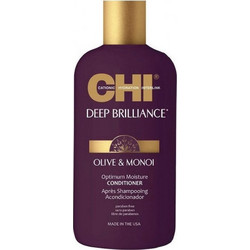 Chi Deep Brilliance Olive & Monoi Optimum Moisture Φυτικό Conditioner για Επανόρθωση για Ξηρά & Ταλαιπωρημένα Μαλλιά 355ml