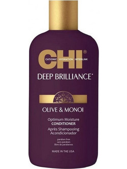Chi Deep Brilliance Olive & Monoi Optimum Moisture Φυτικό Conditioner για Επανόρθωση για Ξηρά & Ταλαιπωρημένα Μαλλιά 355ml