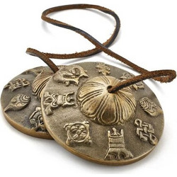 Χειροποίητα Κύμβαλα Διαλογισμού Meditation Cymbals 8 Ευνοϊκά Σύμβολα 5,5cm