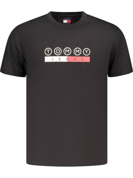 TOMMY HILFIGER MEN'S SHORT-SLEEVE T-SHIRT BLACK Μαύρο