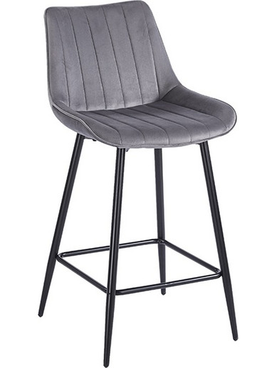 REPO GREY VELVET ΥΦΑΣΜΑ 66εκ. ΣΚΑΜΠΟ ΜΕΤΑΛΛΙΚΟ 48X49X66-96εκ