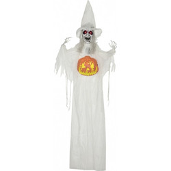 Φάντασμα Halloween, Διακόσμηση Halloween, Λειτουργία ήχου, με αισθητήρα κίνησης και LED φώτα, 60 cm x 18 cm x 183 cm