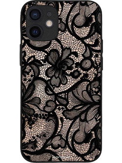 Sonique Diva Series Back Cover Black Lace (iPhone 12 mini)