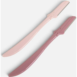 Σετ Ξυραφάκια Φρυδιών Ροζ Nude 14cm - 2 τμχ
