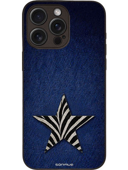 Sonique Diva Series Back Cover Denim Zebra (iPhone 15 Pro Max)