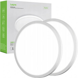 LEPRO 1500038-DW-EU-2 Φωτιστικό Οροφής LED, 18 W, 1800 lm, Σετ 2 Τεμαχίων