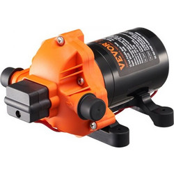 Αντλία διαφράγματος VEVOR 12V 3,5 GPM (13,25 L/min) Αντλία νερού 3 θαλάμων DC, για RV Yacht Food Truck Camper Marine, με αυτόματο διακόπτη πίεσης 40-100 PSI ρυθμιζόμενο, 1/2 σε μέγεθος εισόδου/εξόδου