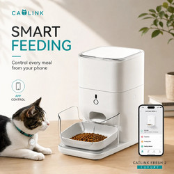 CATLINK FRESH 2 Luxury - Έξυπνη Αυτόματη Ταΐστρα Γάτας 4L με WiFi, App & RFID Αναγνώριση