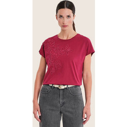 Gerry Weber γυναικείο Τ-shirt με κέντημα - N71700696038 Βυσσινί