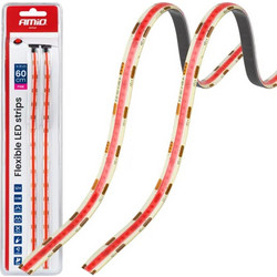 Amio - Ταινία LED COB 12V Ροζ 2x30cm Flexible για Εντυπωσιακό Εσωτερικό Φωτισμό & Easy Install - Σετ 2 Τεμ. (04570 AM)