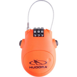 Hudora Λουκέτο με Συρματόσχοινο Συνδυασμού Πορτοκαλί 14492
