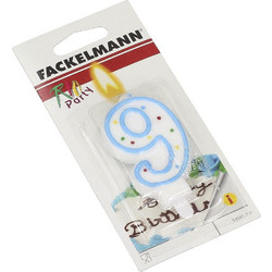 Κερί Γενεθλίων Νούμερο 9 Birthday Candles, Fackelmann
