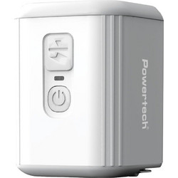 POWERTECH μίνι τρόμπα PT-1553 με φακό, 5W, επαναφορτιζόμενη, λευκή