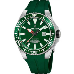 Festina Ανδρικό Ρολόι με Πράσινο Καουτσούκ Λουράκι F20664/2
