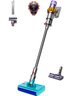 Dyson V15s Detect Submarine Nickel-Satin Gelb 448798-01 Επαναφορτιζόμενη Σκούπα Stick & Χειρός