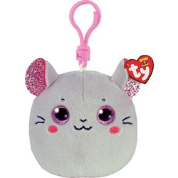 Squishy Beanies Catnip Χνουδωτό Κλιπ Ποντικάκι Γκρι