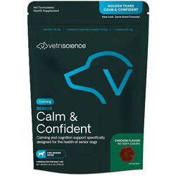 VetriScience Calm & Confident Συμπλήρωμα Διατροφής Σκύλου για Διαχείριση Άγχους & Στρες 60 Δισκία