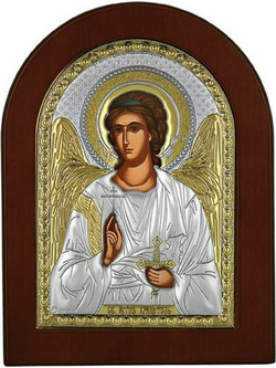 Prince Silvero Εικόνα Φύλακας Άγγελος Ασημένια 15x21cm