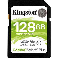 Kingston Canvas Select Plus SDXC 128GB Class 10 U3 V30 UHS-I