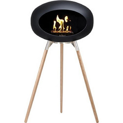 Le Feu Ground Wood Steel Fireplace Επιδαπέδιο Τζάκι Βιοαιθανόλης Εσωτερικού Χώρου Soaptreated Oak