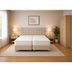 Σετ Κρεβατοκάμαρας Soft Beige Boxspring, 4 τεμαχίων, 160/200/110 εκ. All4home