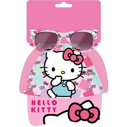 Hello Kitty Lovely Day Σετ Παιδικού Καπέλου και Γυαλιών Ηλίου 53 εκ