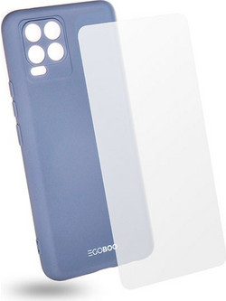 EGOBOO Backcover Θήκη Realme 8 / 8 Pro Light Grey + Tempered Glass