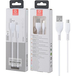 WOOX WB2356 Micro to USB 2A 1000mm Λευκό - WOOX