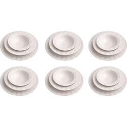 Dinner Set (18 Pieces) Zumrut White