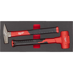 MILWAUKEE Σετ Σφυρί Fiberglass 500gr & Ματσόλα Fiberglass 790gr σε Ένθετο Αφρού (4932493253 )