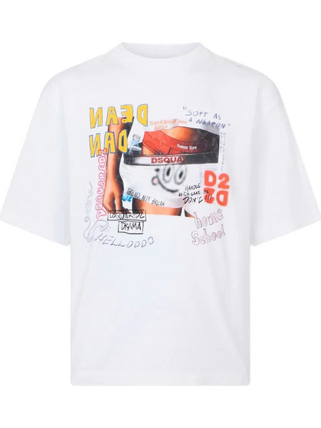DSQUARED2 T-SHIRT ΜΠΛΟΥΖΑ S74GD1585 D20033 100-WHITE