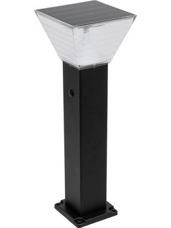 GLOBOSTAR(R) VEGGIE 90524 Φωτιστικό Κολωνάκι Κήπου LED 10W 500lm 120 με Ενσωματωμένο Φωτοβολταϊκό Panel 6V 2W & Επαναφορτιζόμενη Μπαταρία Li-ion 3.2V 6000mAh με Αισθητήρα Ημέρας-Νύχτας Αδιάβροχο IP65