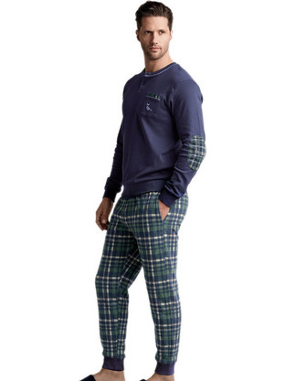 Ανδρική Πυτζάμα Homewear INFIORE Serafino - 100% Βαμβακερή - Καρό Σχέδιο